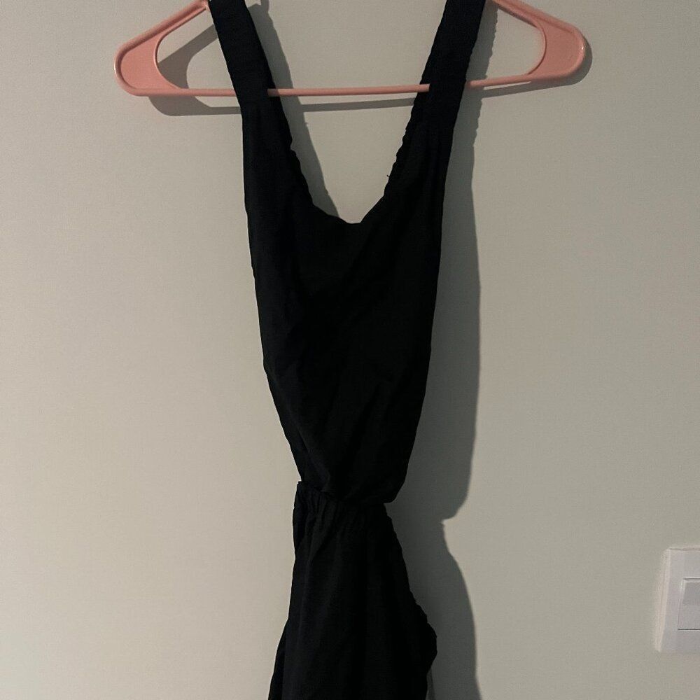 Thanne black open back dress size 8